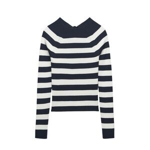 NWT Zara Cut Out Open Back Top Size L